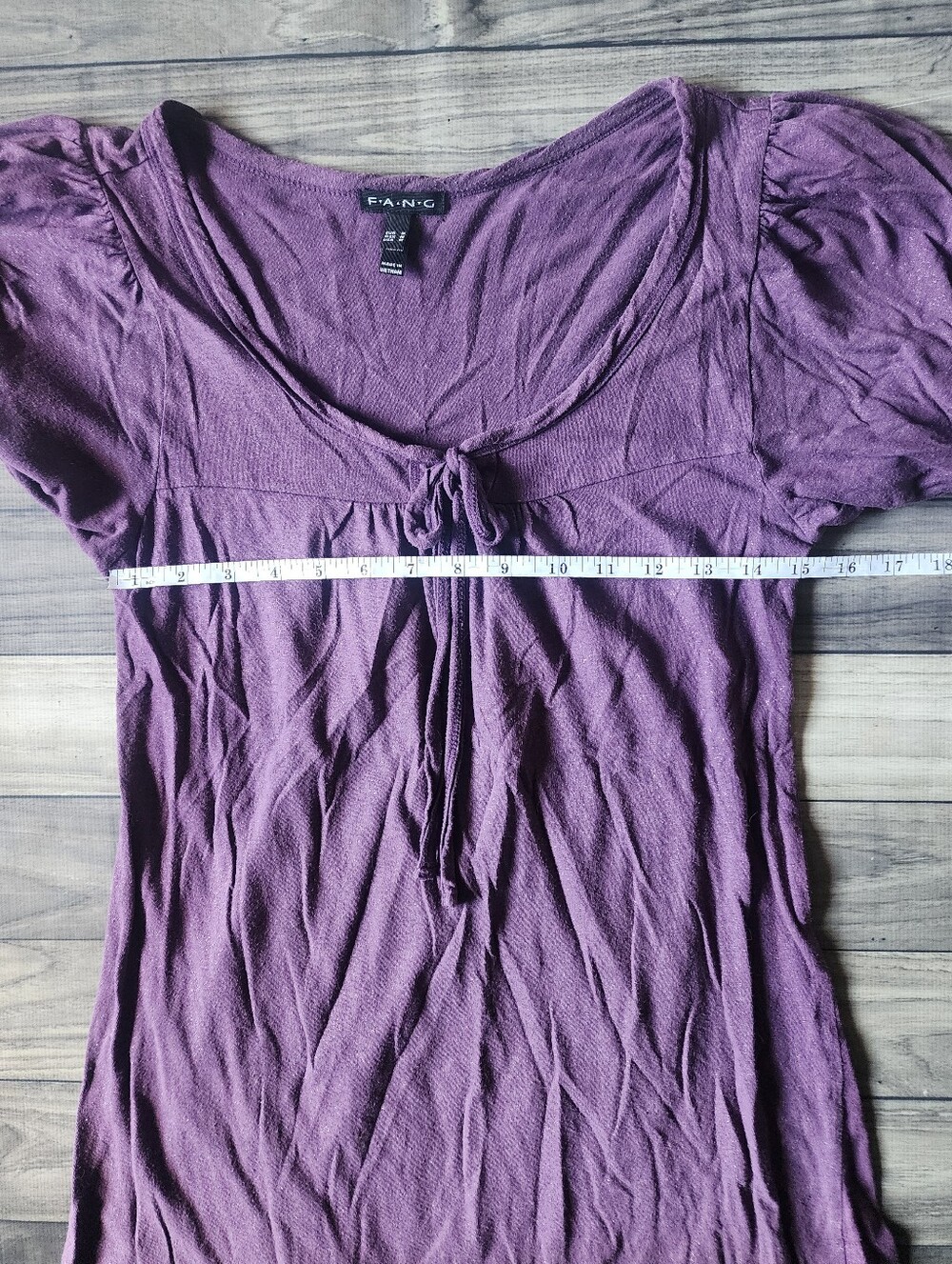 F.A.N.G Purple Sparkly Top Size Medium - Picture 4 of 7